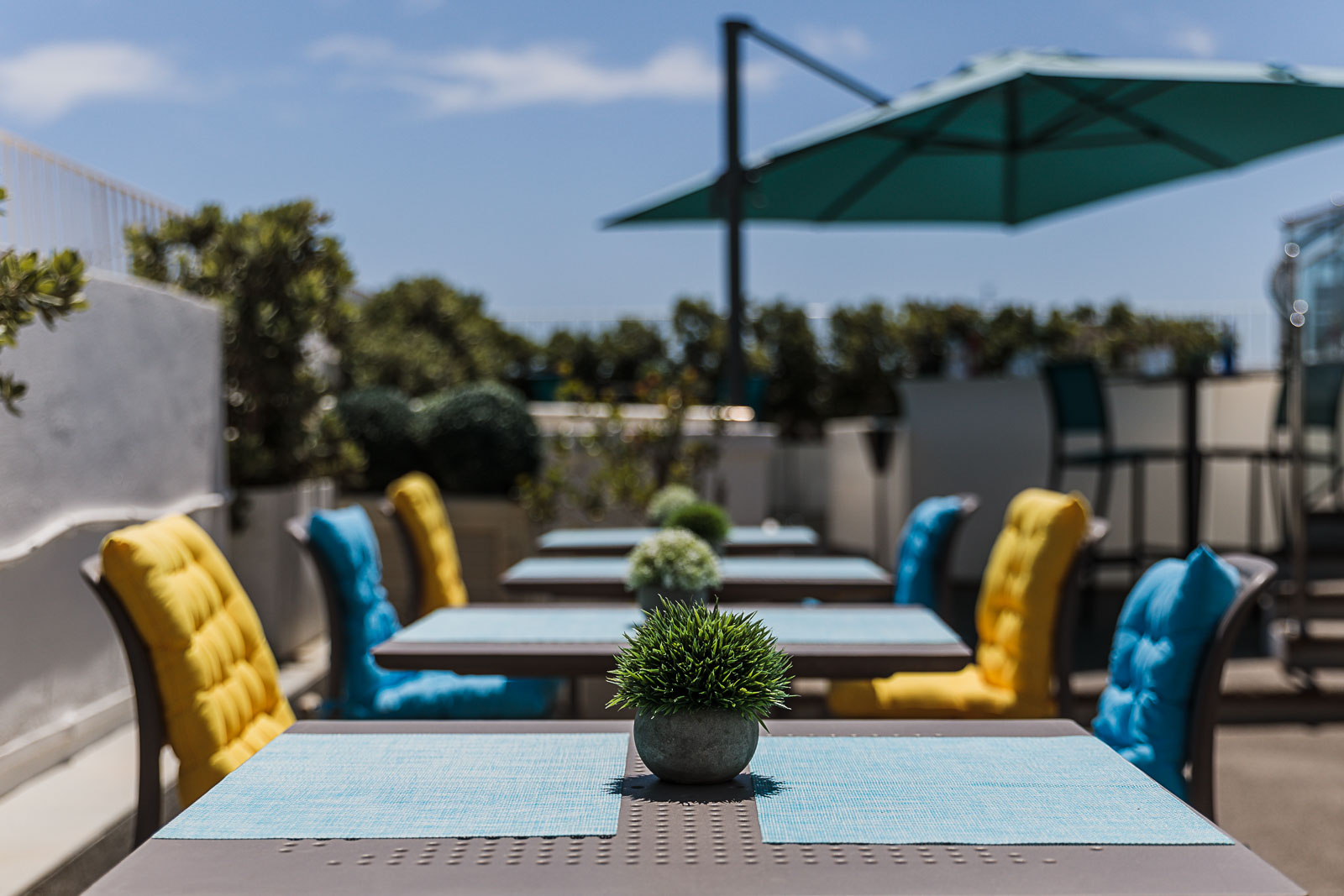 rooftop terrace, pool and restaurant